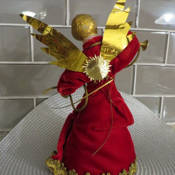 GORGEOUS KOESTEL Deep Red Velvet Dress Angel - Picture 3 of 9